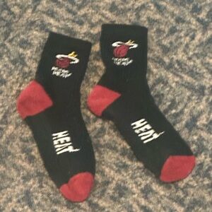 Heat Logo Black and Red Casual Socks